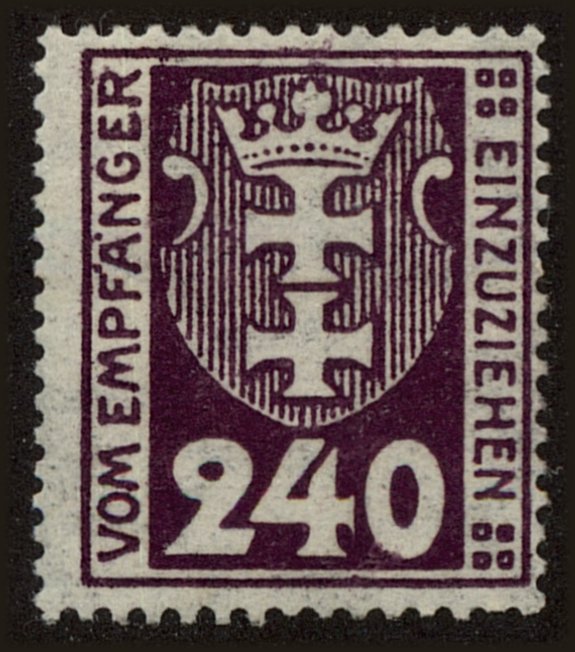 Front view of Danzig J9 collectors stamp