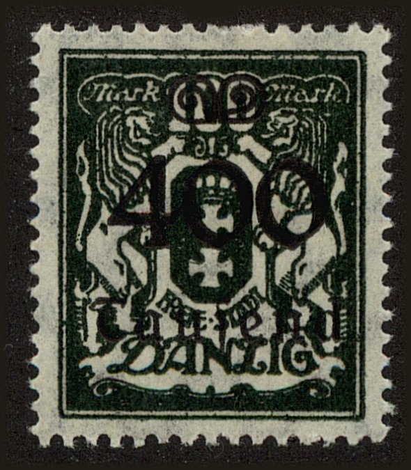 Front view of Danzig 140 collectors stamp