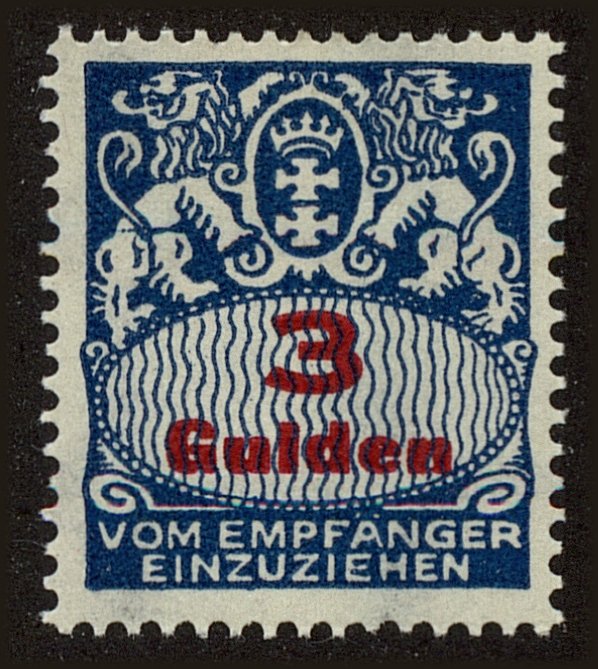 Front view of Danzig J39 collectors stamp