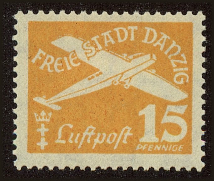 Front view of Danzig C37 collectors stamp