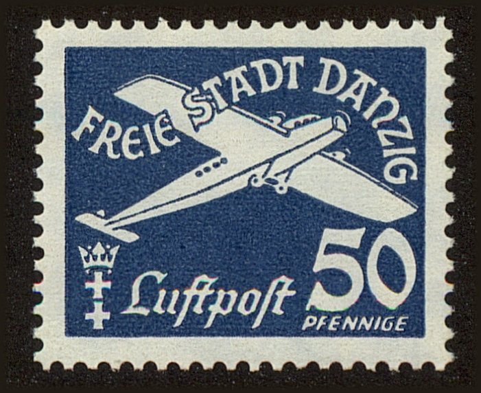 Front view of Danzig C39 collectors stamp