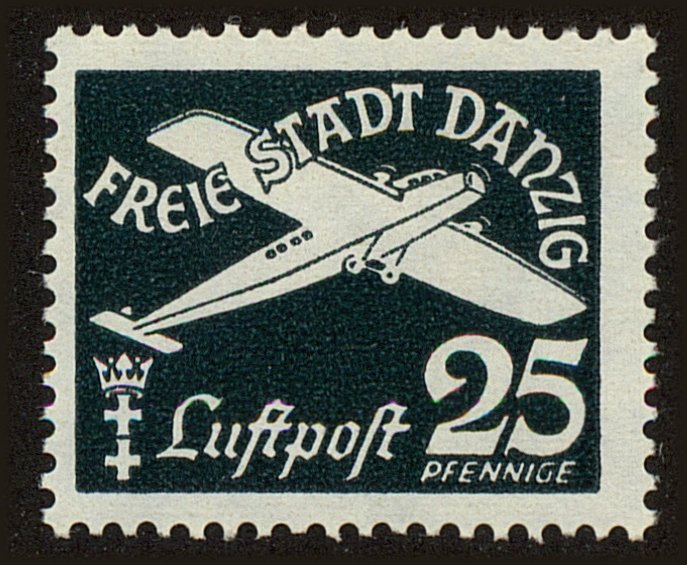 Front view of Danzig C38 collectors stamp