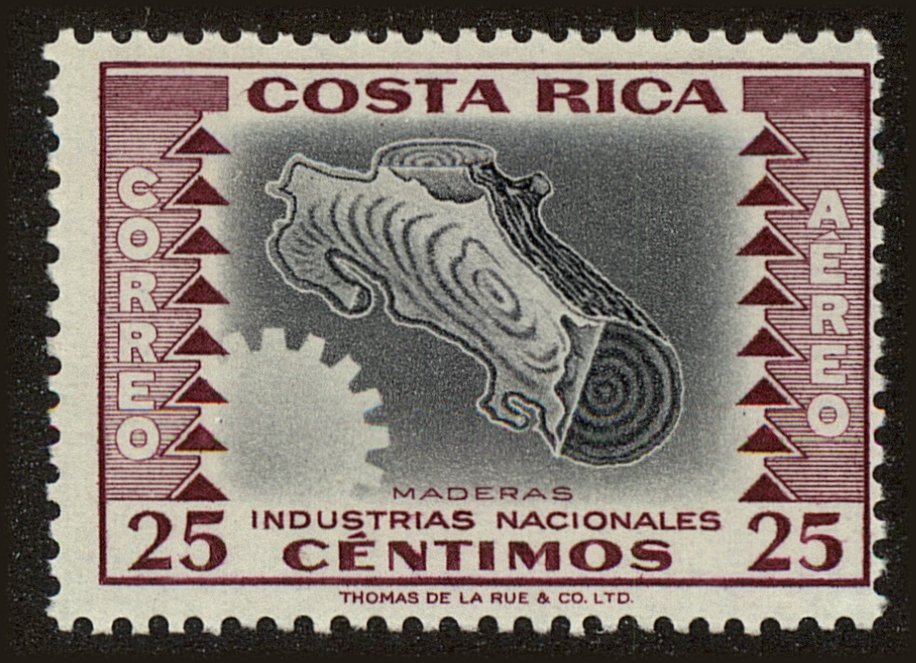 Front view of Costa Rica C231 collectors stamp