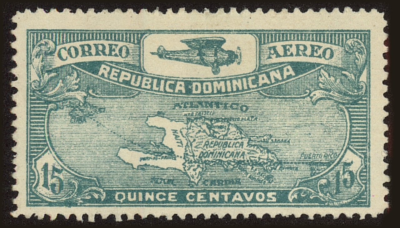 Front view of Dominican Republic C7 collectors stamp