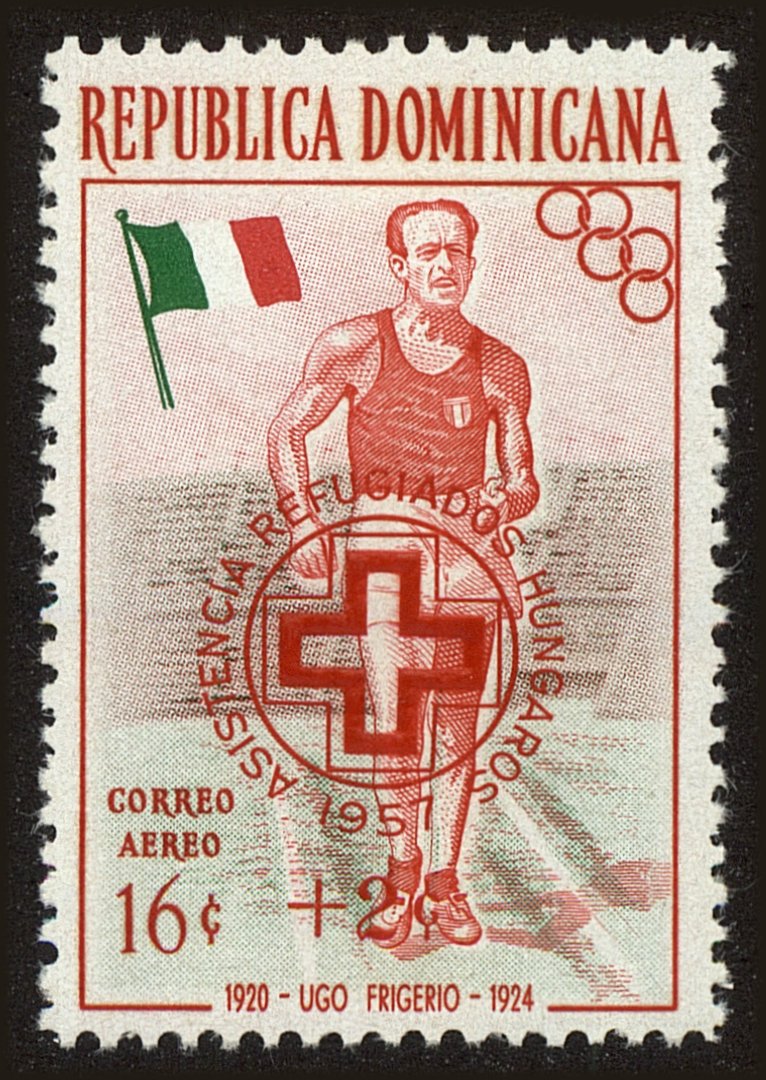 Front view of Dominican Republic CB2 collectors stamp