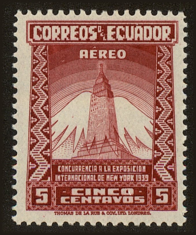 Front view of Ecuador C81 collectors stamp