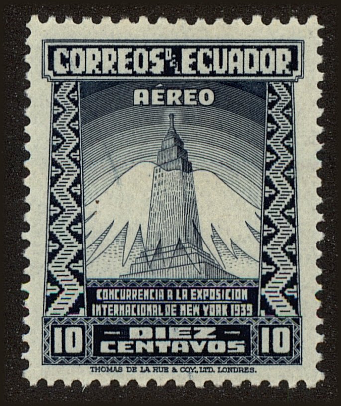 Front view of Ecuador C82 collectors stamp