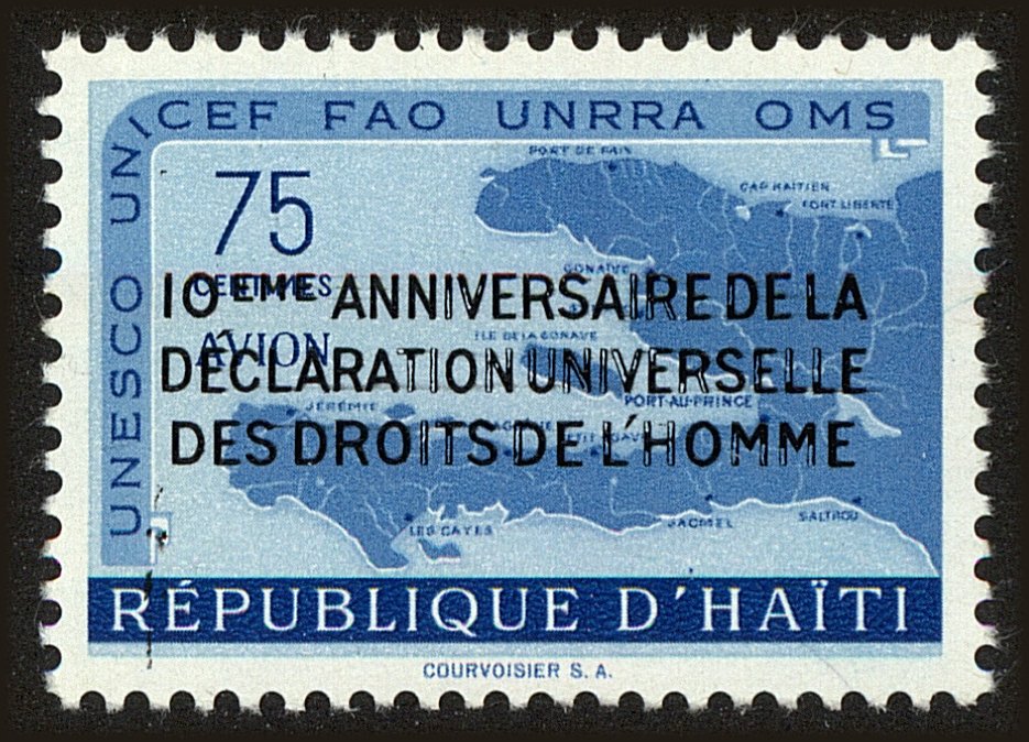 Front view of Haiti C137a collectors stamp
