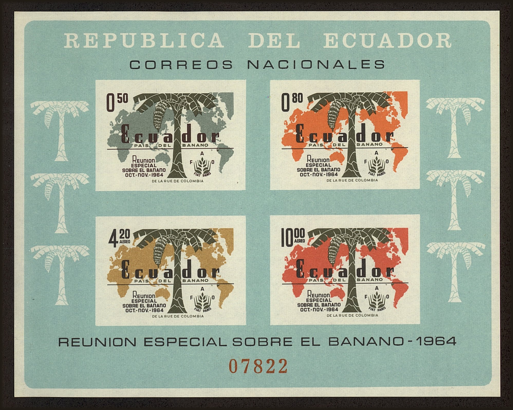 Front view of Ecuador C428a collectors stamp