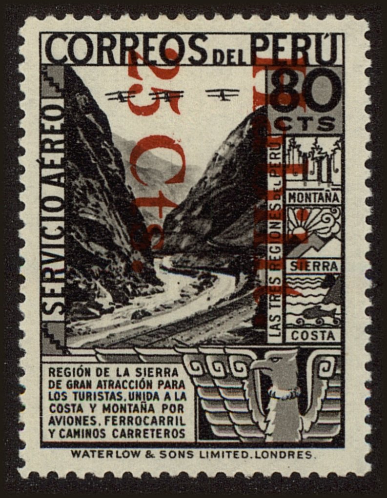 Front view of Peru C43 collectors stamp