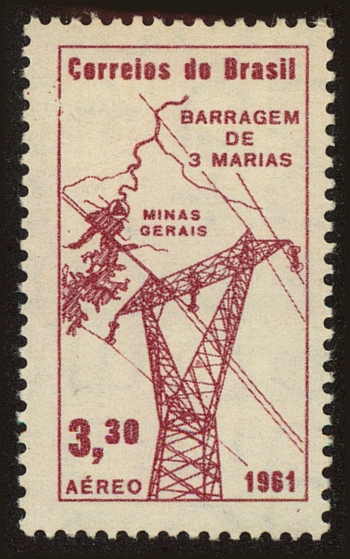 Front view of Brazil C105 collectors stamp