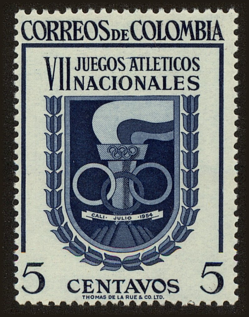 Front view of Colombia 623 collectors stamp