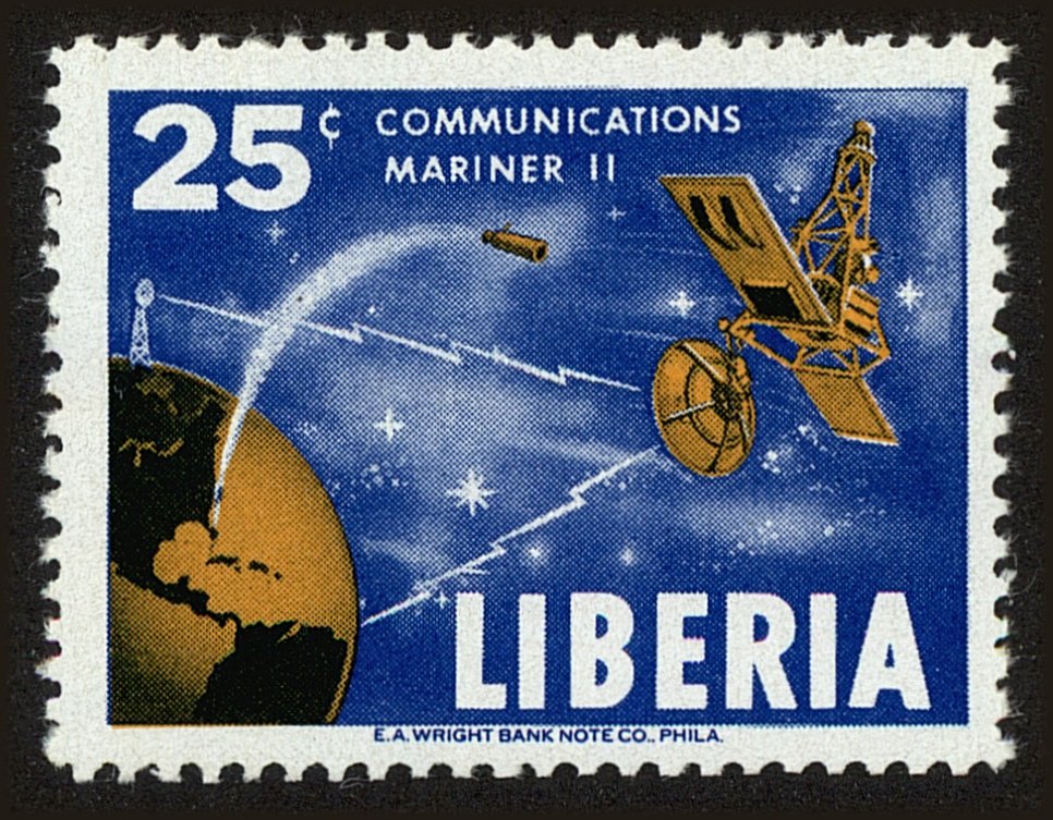 Front view of Liberia 417 collectors stamp