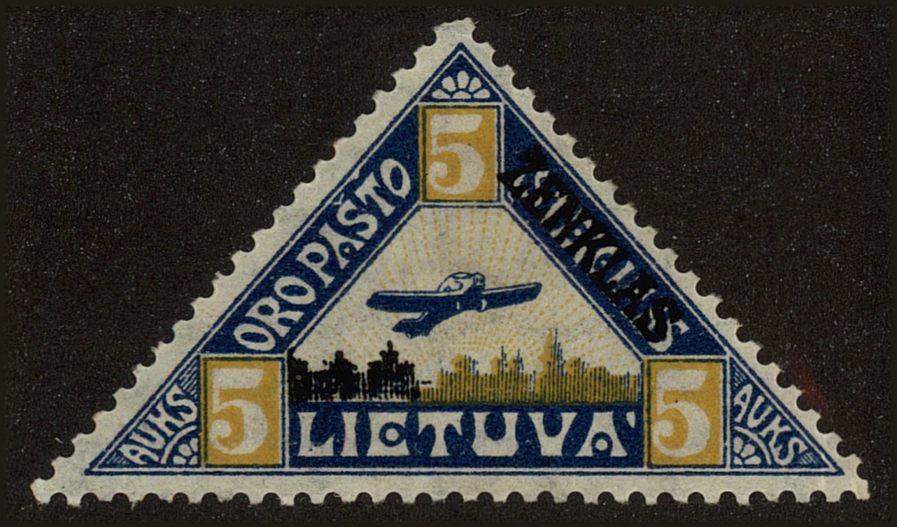 Front view of Lithuania C17 collectors stamp