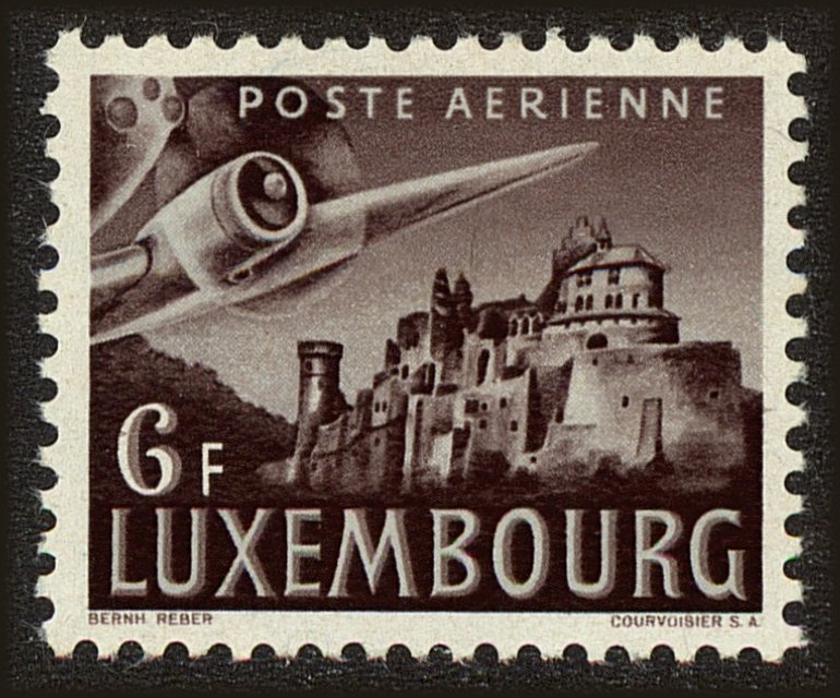 Front view of Luxembourg C12 collectors stamp