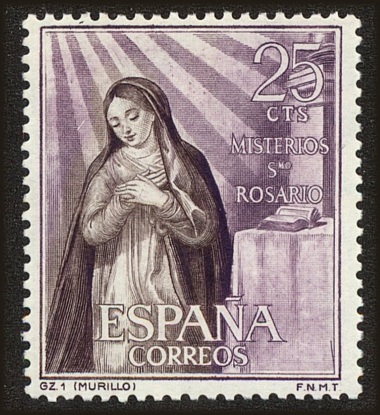 Front view of Spain 1140 collectors stamp