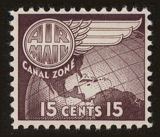 Front view of Canal Zone C29 collectors stamp