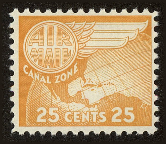 Front view of Canal Zone C30 collectors stamp