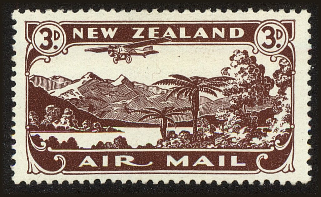 Front view of New Zealand C1 collectors stamp