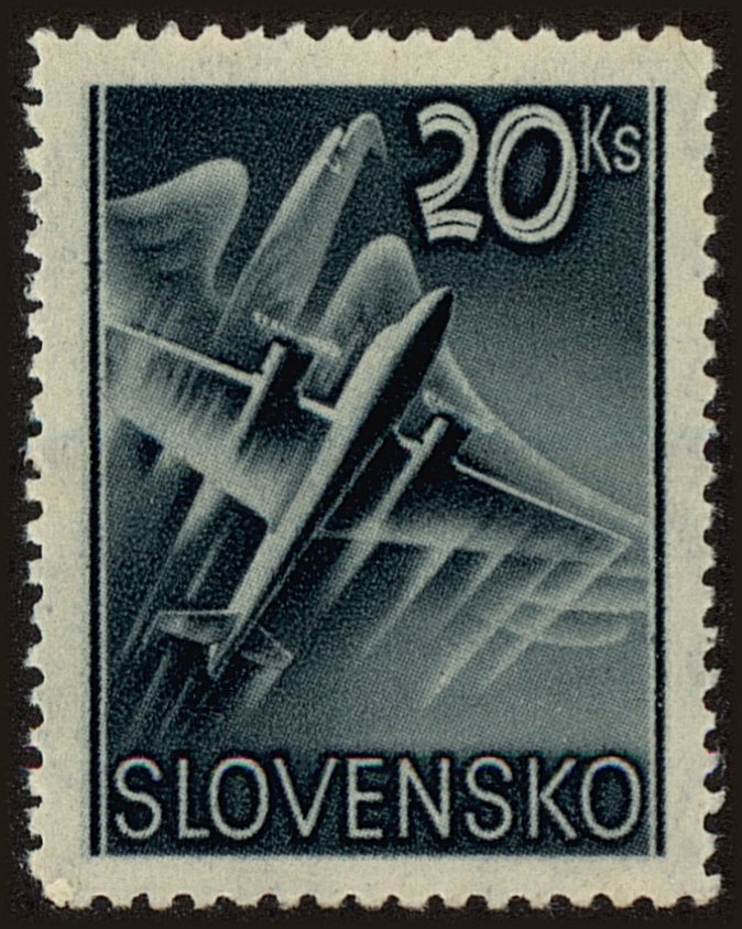 Front view of Slovakia C9 collectors stamp