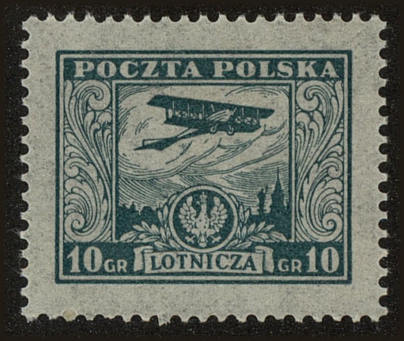 Front view of Polish Republic C5 collectors stamp