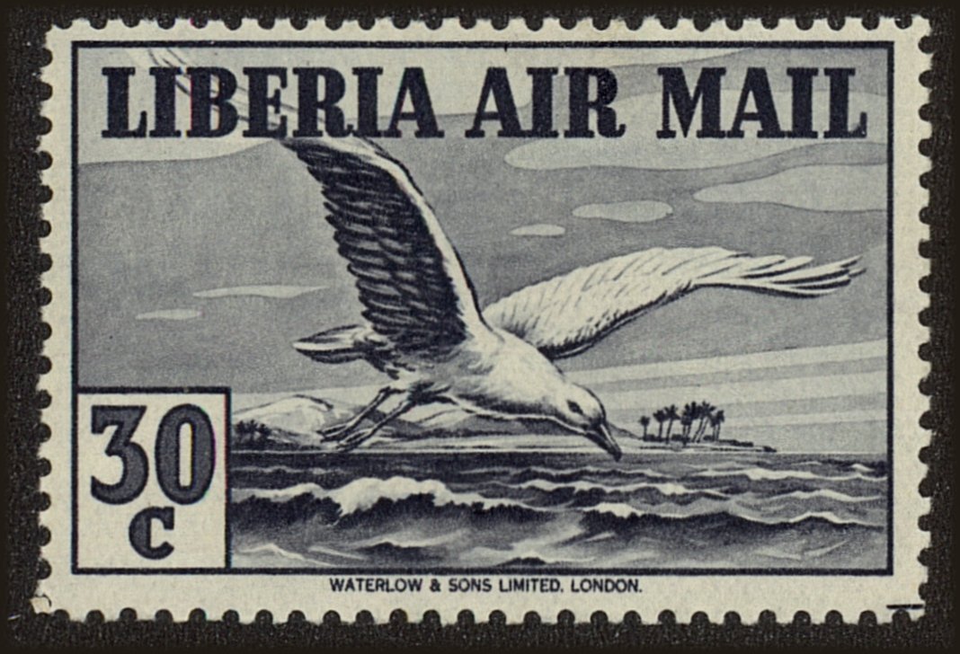 Front view of Liberia C11 collectors stamp