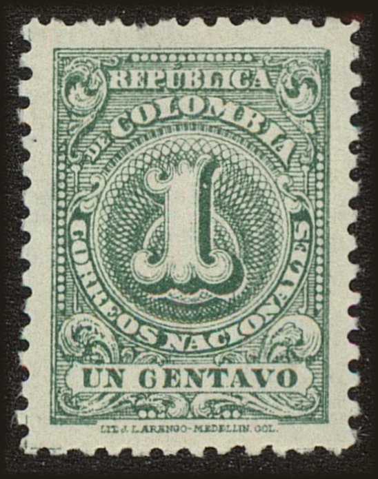 Front view of Colombia 315 collectors stamp