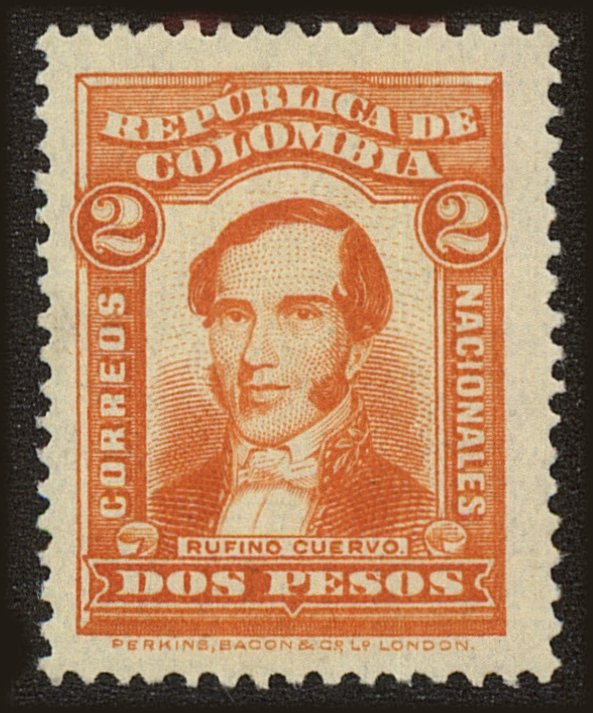 Front view of Colombia 348 collectors stamp