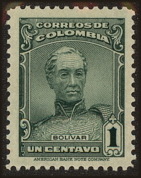 Front view of Colombia 467 collectors stamp