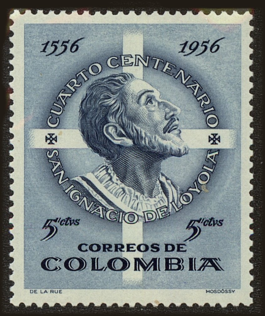 Front view of Colombia 668 collectors stamp