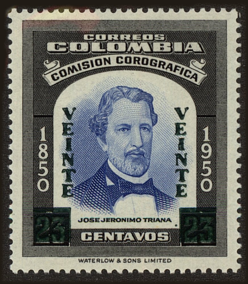 Front view of Colombia 692 collectors stamp