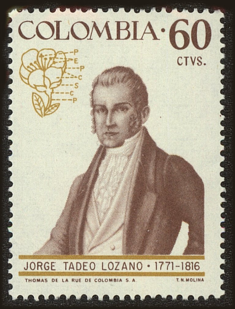 Front view of Colombia 764 collectors stamp