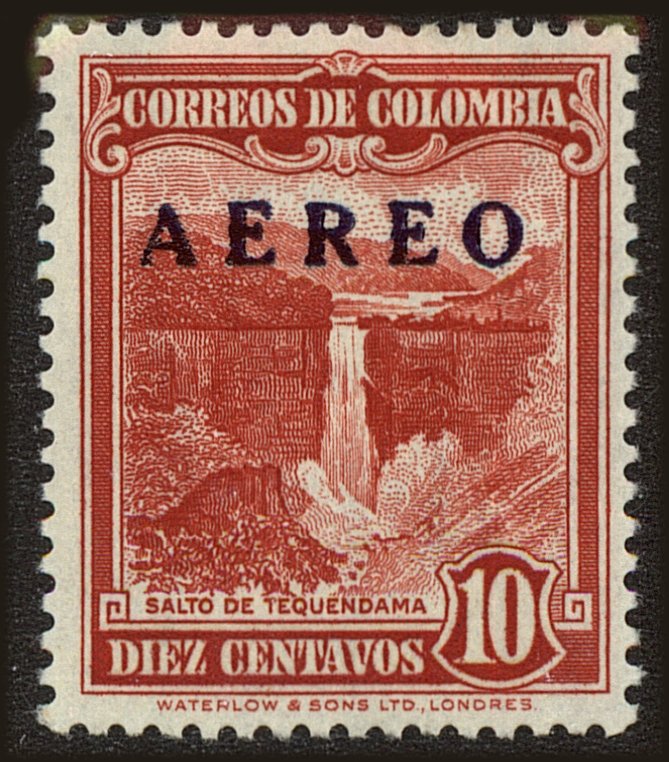 Front view of Colombia C231 collectors stamp