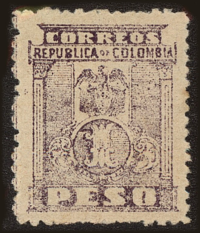 Front view of Colombia 272b collectors stamp
