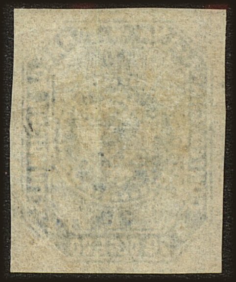 Back view of Colombia Scott #6 stamp