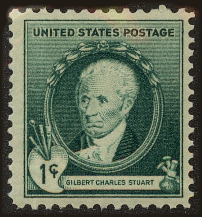 Front view of United States 884 collectors stamp