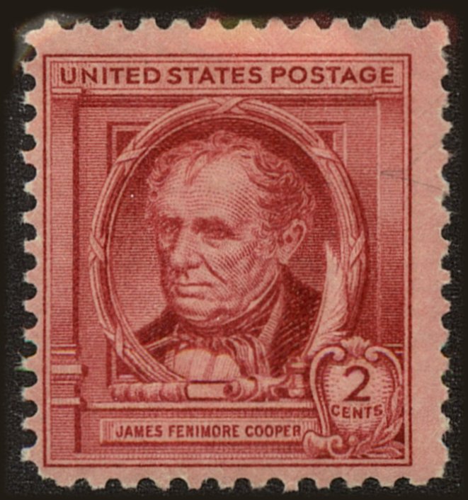 Front view of United States 860 collectors stamp