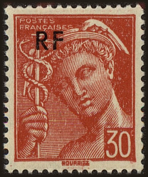 Front view of France 500 collectors stamp