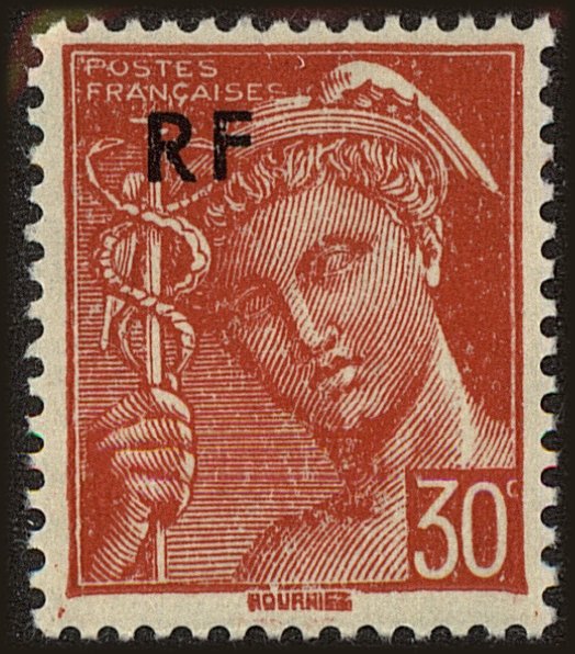 Front view of France 500 collectors stamp