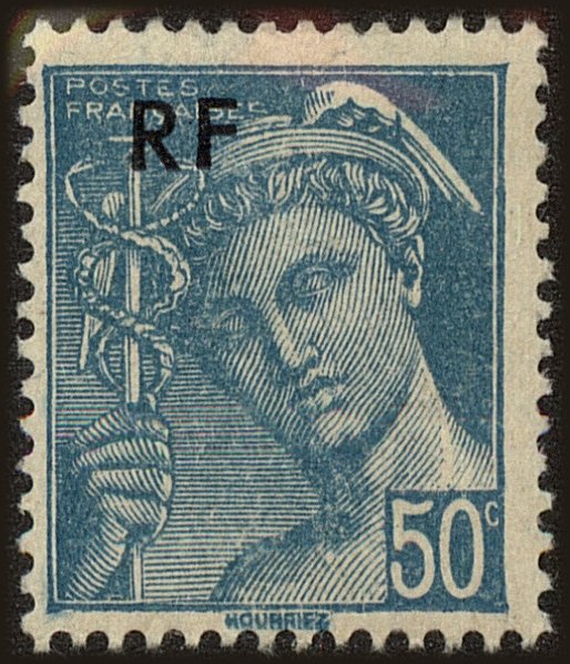 Front view of France 502 collectors stamp
