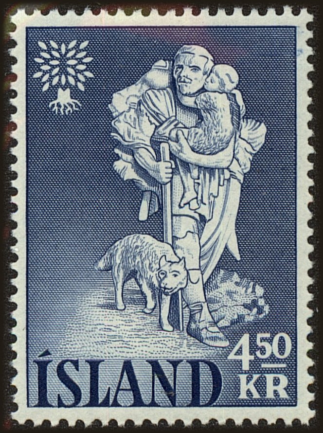 Front view of Iceland 326 collectors stamp