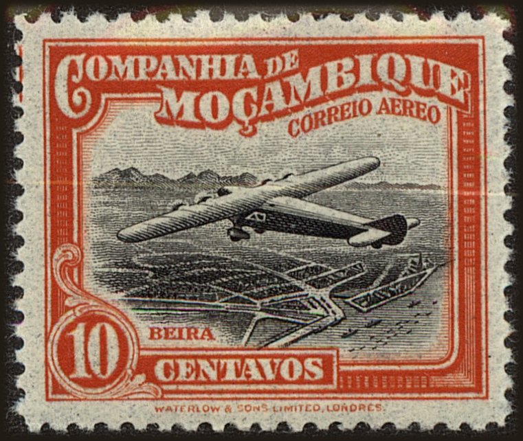 Front view of Mozambique Company C2 collectors stamp