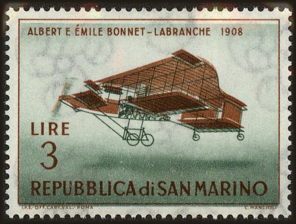 Front view of San Marino 511 collectors stamp