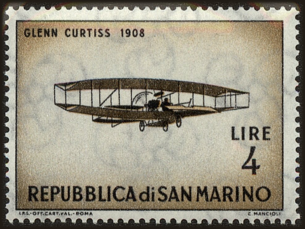 Front view of San Marino 512 collectors stamp
