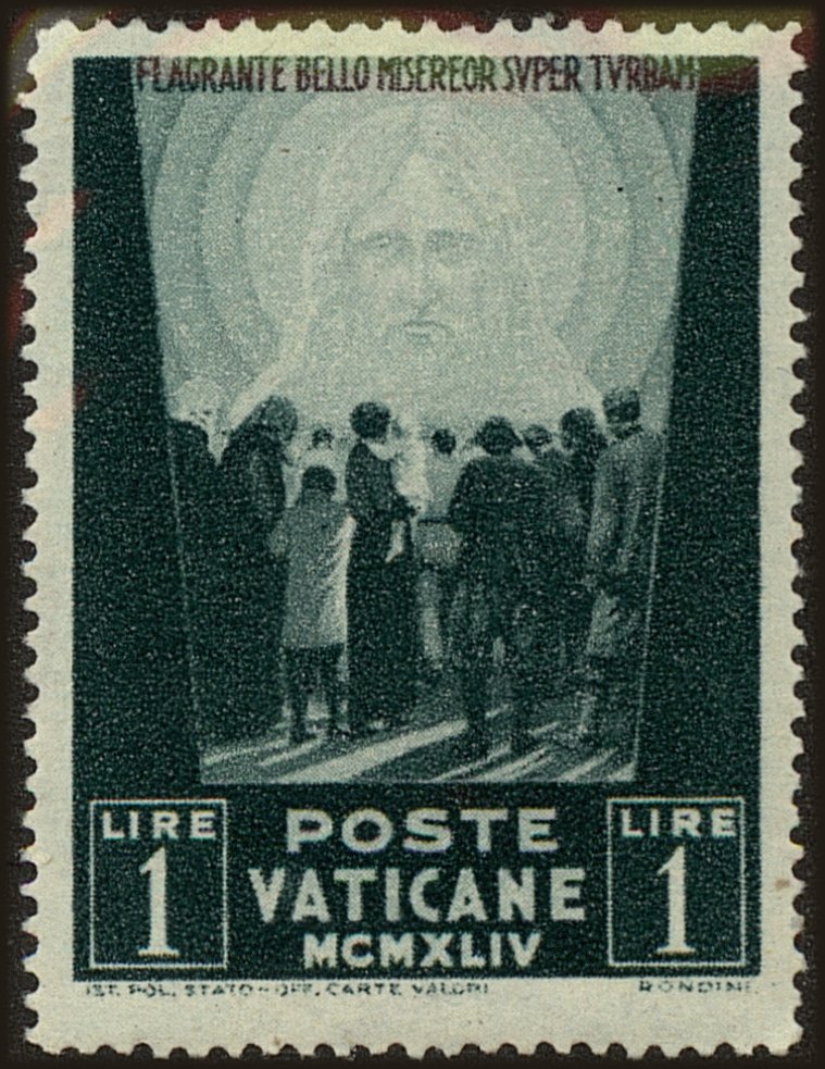 Front view of Vatican City 99 collectors stamp