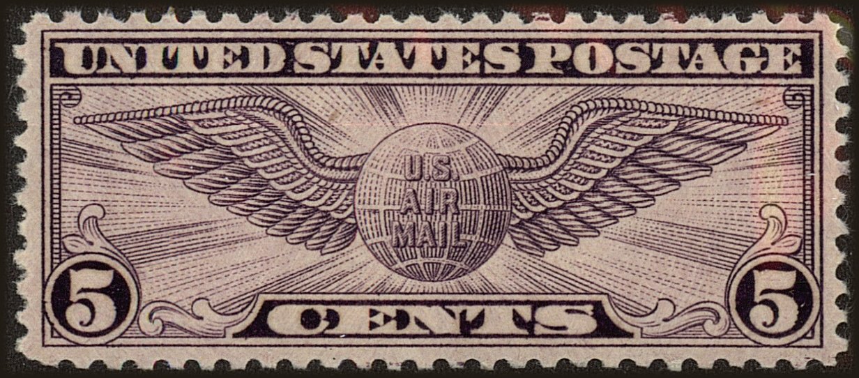 Front view of United States C16 collectors stamp