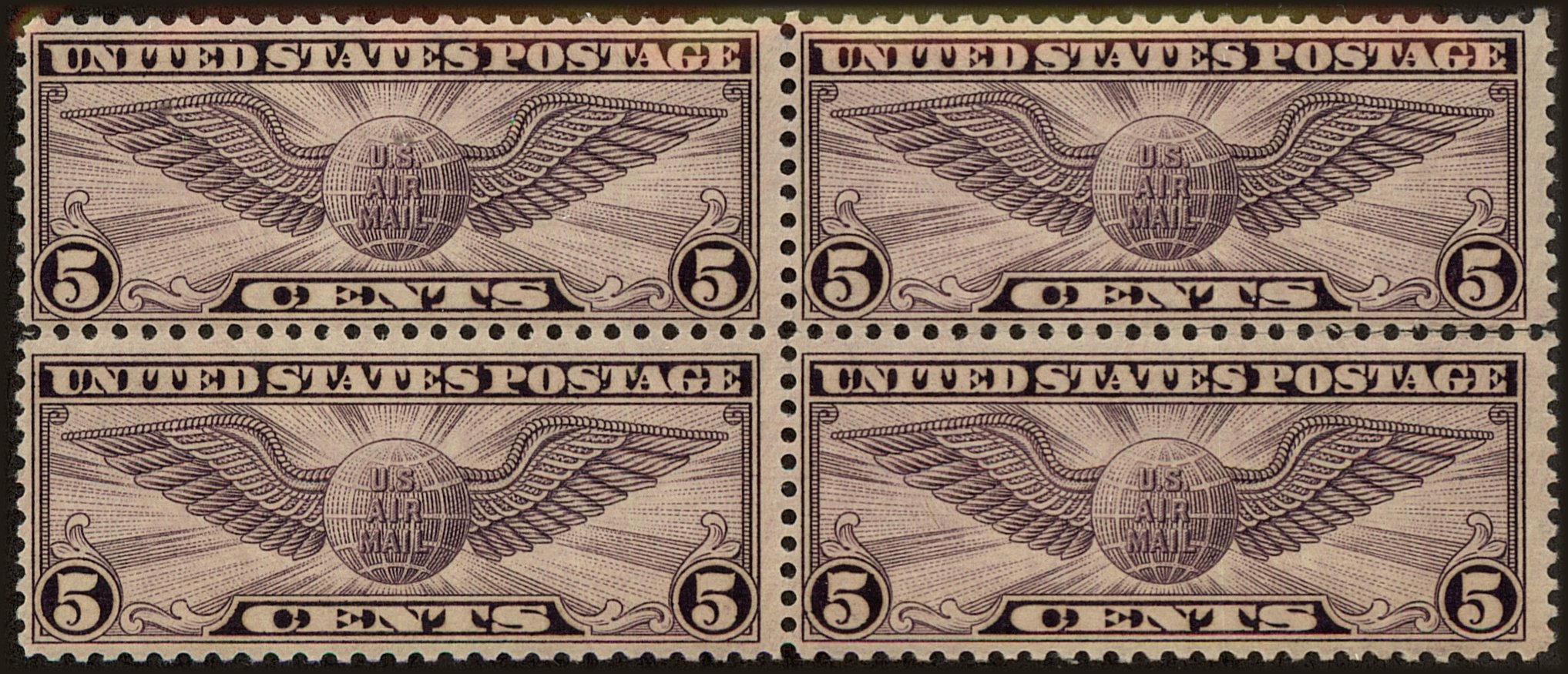 Front view of United States C16 collectors stamp