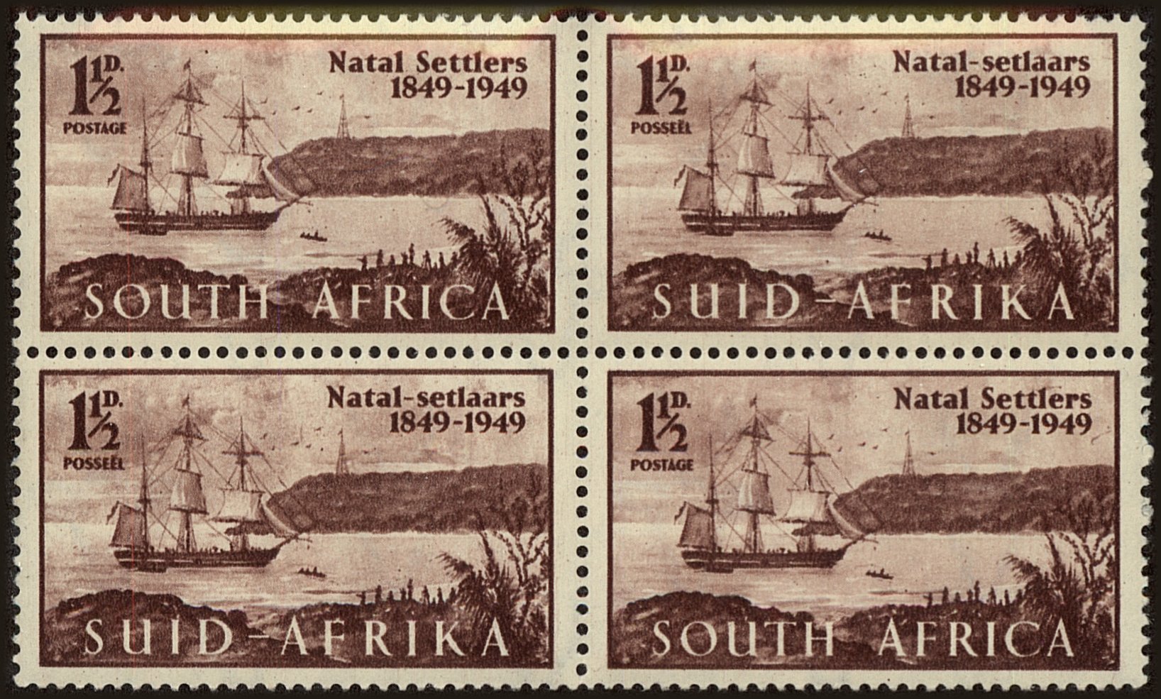Front view of South Africa 108 collectors stamp