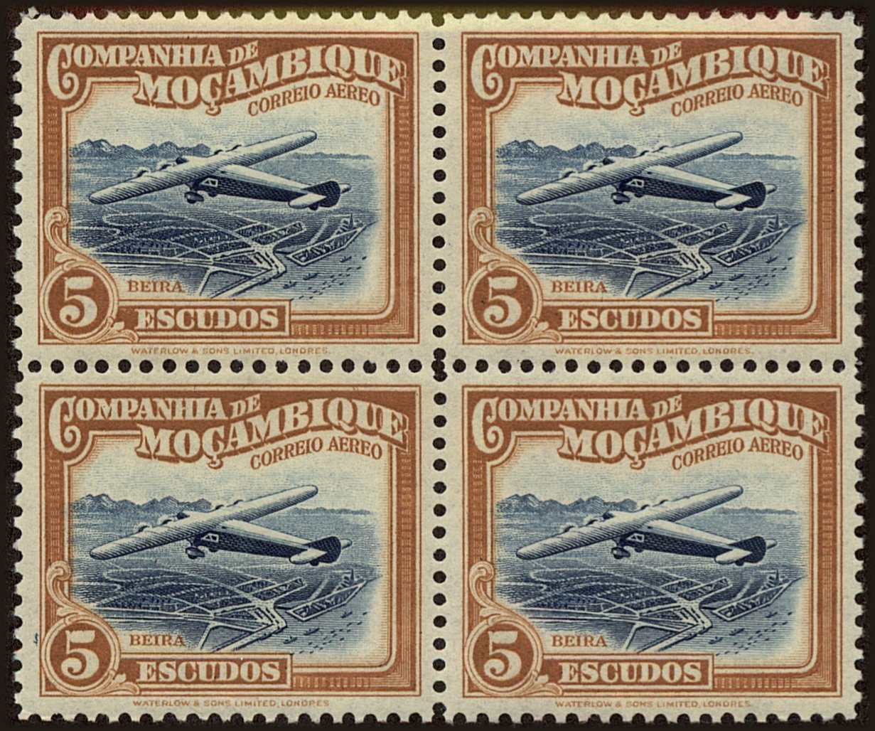 Front view of Mozambique Company C13 collectors stamp