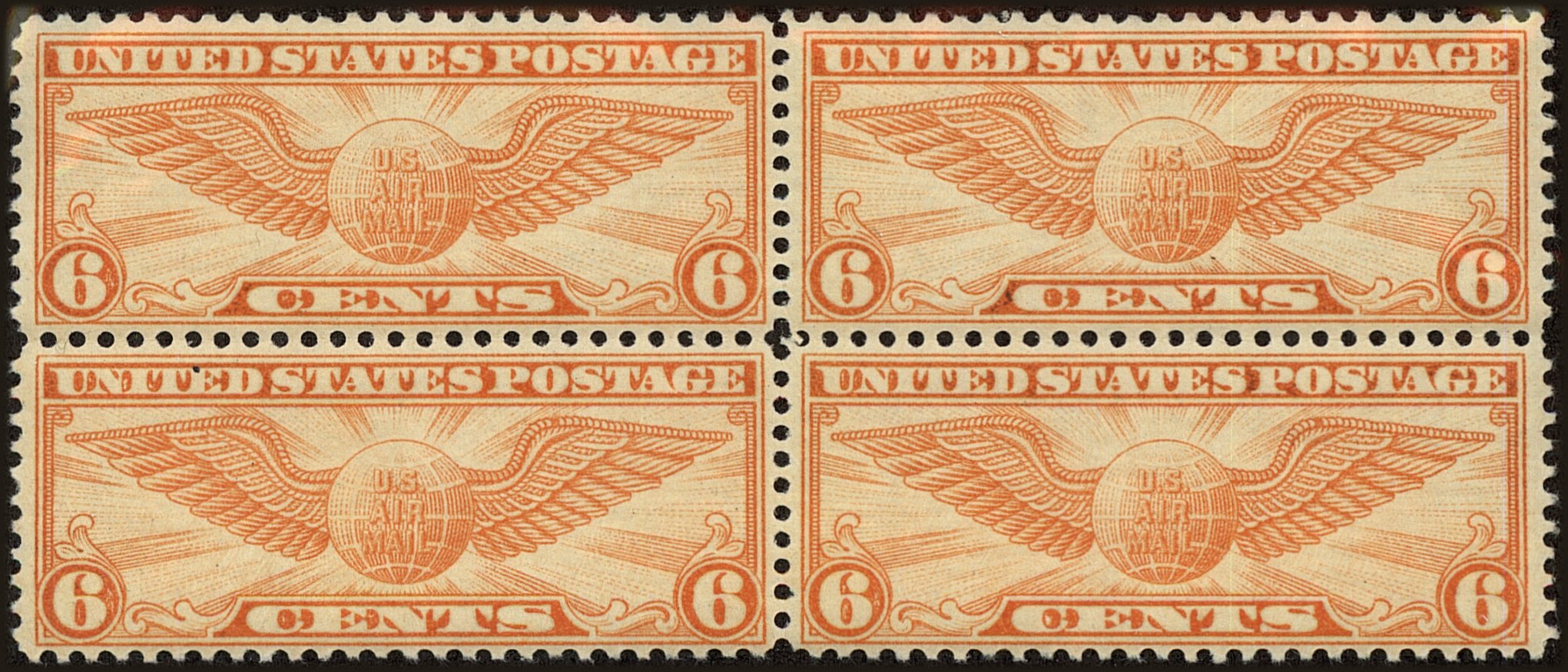 Front view of United States C19 collectors stamp